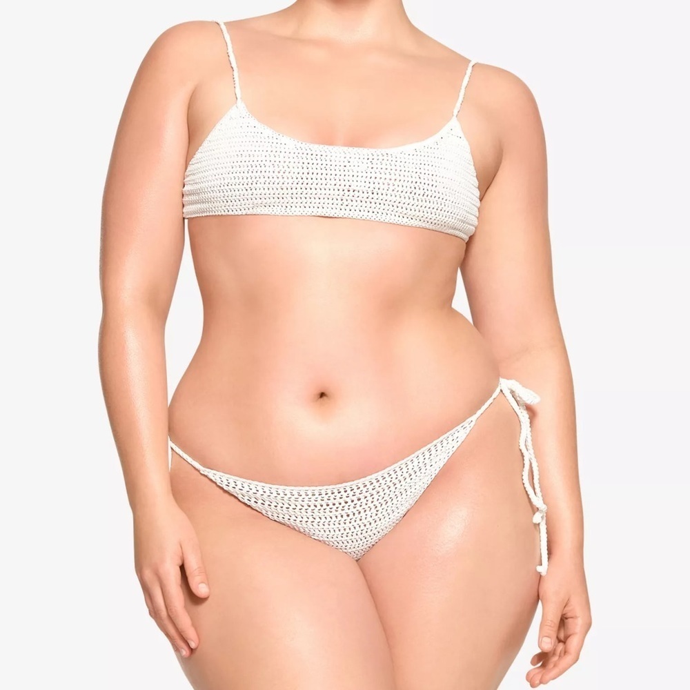 Crochet Swim Micro Scoop Bikini Top - Marble Size 3X